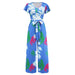 Color-Blue-Summer Women Wide Leg Pants Set Slimming Casual Culottes Two Piece Set-Fancey Boutique