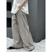 Drooping Loose Feeling Striped Wide Leg Pants Women Elastic Waist Casual Pants Minimalist All Match Lazy Pants-Fancey Boutique