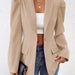 Women Clothing Fall Fashionable Fitted Long Sleeve Women Business Blazer-Khaki-Fancey Boutique