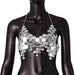 Color-Silver-Nightclub Sexy Sequ Backless Chain Women Vest-Fancey Boutique