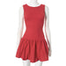 Women Clothing Summer Solid Color Sleeveless Stitching Dress-Red-Fancey Boutique