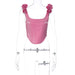 Color-Pink-Women Clothing Summer Square Collar Boning Corset Waist Slim Fit Slimming Spaghetti Straps Vest-Fancey Boutique