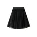 Color-Black-Skirt Spring Summer Women Korean High Waist Bubble Skirt Slimming Short A line Tulle Skirt Short Skirt-Fancey Boutique