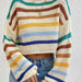 Autumn Winter Women Sweater Pullover round Neck Classic Striped Sweater Loose Casual Top Women-Apricot-Fancey Boutique