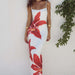 Summer Women Clothing Sexy Strap Floral Print Slim Fit Maxi Dress-White-Fancey Boutique