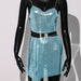 Outfit Skirt Metal Sequ Sling Skirt Set Sexy Sexy Two Piece Set Women-Turquoise-Fancey Boutique