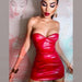 Color-Red-Women Clothing Solid Color Sexy Bandeau Slim Fit Waist Hip Bag Dress Women Club Wear-Fancey Boutique