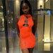 Color-Orange-Summer Women Clothing Sexy Cutout Gauzy Package Hip Knitted High Waist Casual Short Dress-Fancey Boutique