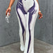 Color-White-Fall Winter Women Clothing Casual Sexy Printed Waist Controlled Straight Casual Pants-Fancey Boutique