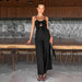 Color-Black-Summer Chic Sexy Sling Slim Fit Bodysuit Women Casual Wide Leg Pants-Fancey Boutique