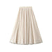 Color-Apricot-High End Mesh Pleated Skirt Women Front Back Wear Western A line Skirt College Slimming-Fancey Boutique