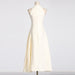 French Minority Vintage Court Summer Polo Collar Hollow Out Cutout Design Sleeveless Cinched Pleated Dress-Fancey Boutique