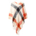 Color-Apricot-Autumn Winter Cashmere Contrast Color Striped Cloak Knitted Tassel Scarf Shawl Women-Fancey Boutique