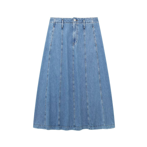 Color-Skirt-Spring Bowknot Decoration Denim Shirt Denim Cape Skirt Jeans Set-Fancey Boutique
