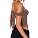 Women Clothing Sexy Solid Color Lace up Non-Slip Tube Top Backless Top-Brown-Fancey Boutique