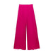 Color-Pants-Summer Women Pleated Decoration Hanging Collar Top Pants Suit-Fancey Boutique