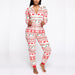 Color-White-Women Clothing Christmas Plaid Homewear Hooded Casual Pajamas Autumn Winter-Fancey Boutique