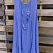 Color-Navy Blue-Women Basic Dress Sleeveless Short Stitching U Neck T shirt Dress Two Way Wear-Fancey Boutique