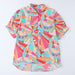 Printed Shirt Women Spring Summer Loose Casual Mid Length Blouse-Multi-Fancey Boutique