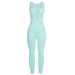 Color-Blue-Summer Women Clothing Sexy Mesh See through Knitted Lace Hollow Out Cutout High Waist Tight Jumpsuit-Fancey Boutique