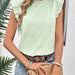 Color-Mint-Summer Women Vest Ruffled Collar Top Fresh Sweet Women Chiffon Shirt-Fancey Boutique