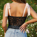 Summer Women Lace Sexy Transparent Boning Corset Contrast Color Sling-Fancey Boutique