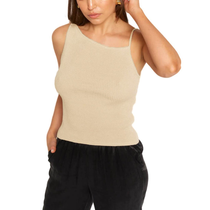 Spring Summer Women Clothing Top Dehaired Angora Casual T shirt Vest-Apricot-Fancey Boutique