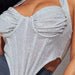 Color-Light Gray-Personalized Halter Small Top Sexy Boning Corset Chest Cup Personalized Backless Top-Fancey Boutique