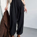 Color-Black-Minimalist Old Money Mopping Work Pant for Women Spring Autumn Office Loose Drooping Wide Leg Pants-Fancey Boutique