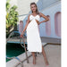 Color-White-New Dress Backless Dress Elegant Slim-Fit Sexy Hollow Out Cutout Suspender-Fancey Boutique