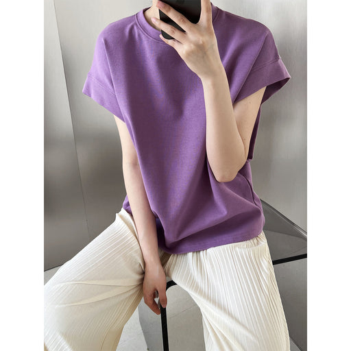 Profile Right Angle Shoulder Short Sleeved T Shirt Women Summer Loose Design Batwing Sleeve T Shirt Top-Fancey Boutique
