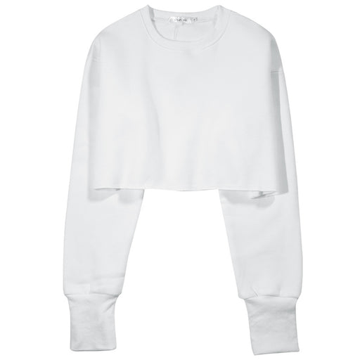 Color-White-Cropped Cropped Hoodie Women Clothing Fleece Lined Pullover Long Sleeve Yoga Fitness Sports Coat-Fancey Boutique