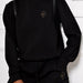 Color-Black-Plus Size Fall Winter Solid Color Letter Graphic Printing Zipper Sports Sweater Top-Fancey Boutique