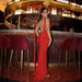 Women Summer Sexy Dress V Neck Backless Slim Fit Shoulder Strap Fishtail Evening Dress-Fancey Boutique