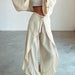 Cotton Linen Loose Top Trousers Two Piece Suit Women-Ivory-Fancey Boutique
