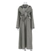 Women Clothing Loose Fitting Long Sleeves Shirt Vest Maxi Dress Two Piece Shirt Skirt Set-Gray-Fancey Boutique