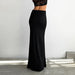 Autumn Mysterious Black Sexy Design Knitted Slim Fit High Waist Fishtail Skirt Women-Fancey Boutique