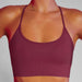 Color-Low Collar Bra-Wine Red-Spring Summer Seamless Knitted Solid Color Beauty Back Exercise Underwear High Elastic Tight Workout Bra Yoga Clothes Women-Fancey Boutique