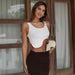 Summer Women Solid Color Sling Asymmetric Vest Bottoming Top-Fancey Boutique