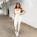 Color-White-Sports Fabric Vest Jumpsuit Spring Summer Outdoor Sports Women Clothing-Fancey Boutique