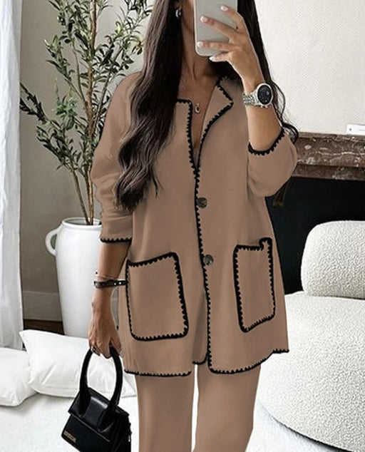 Color-Camel Suit-Women Stitching Bag Set Autumn Winter-Fancey Boutique