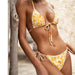 Color-Yellow Printings-Swimsuit Printed Lace-Up Bikini Swimsuit Women Travel-Fancey Boutique