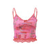 Spring Women Clothing Sexy Pure Sexy Graffiti Printing Inner Suspender Vest-Tank Top-Pink-Fancey Boutique