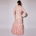 Elegant Socialite Maxi Dress Autumn round Neck Embroidery Long Sleeve Ruffled Dress Women-Fancey Boutique