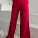 Color-Red Pants-Autumn Winter Long Sleeve Loose Casual Sweater Knitted Top Trousers Set-Fancey Boutique