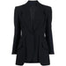 Elegant Small Blazer Women Autumn Comfort Casual Irregular Asymmetric Cinched Graceful Blazer-Black-Fancey Boutique