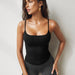 Summer Knitted Sexy Sling Base Ride Slim Fit Short Vest Top Women Clothing-Black-Fancey Boutique