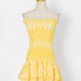 Sexy Solid Color A Line Women Autumn Bandeau One Shoulder Embroidery Embroidery Dress-Yellow-Fancey Boutique