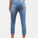 High Waist Ripped Cropped Pants Korean Casual Beggar Loose Straight Jeans-Fancey Boutique