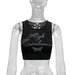 Color-Black-Summer Women Clothing Rhinestone Butterfly Slim Fit Cropped Casual Vest-Fancey Boutique